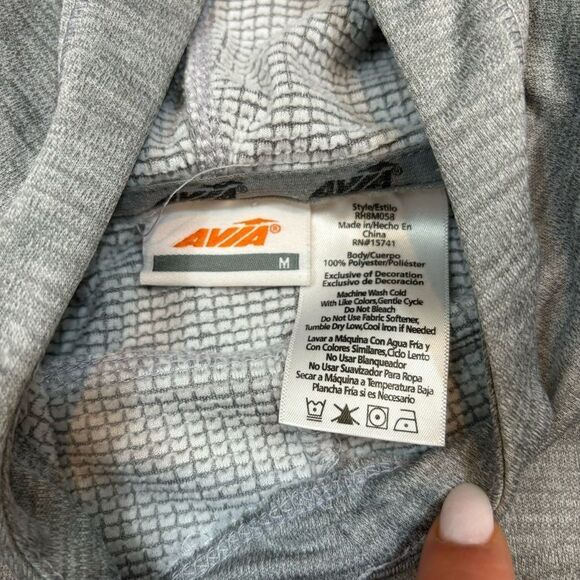 Ladies Grey Avia Brand Hoodie Sweatshirt Size Medium - Picture 9 of 13